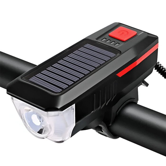 Luz LED Recargable + Timbre para Bicicleta/Scooter - Rojo