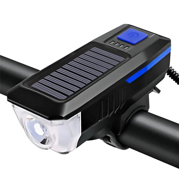 Luz LED Recargable + Timbre para Bicicleta/Scooter - Azul
