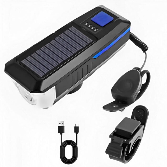 Luz LED Recargable + Timbre para Bicicleta/Scooter - Azul - Imagen 3