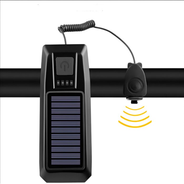 Luz LED Recargable + Timbre para Bicicleta/Scooter - Negro - Imagen 2