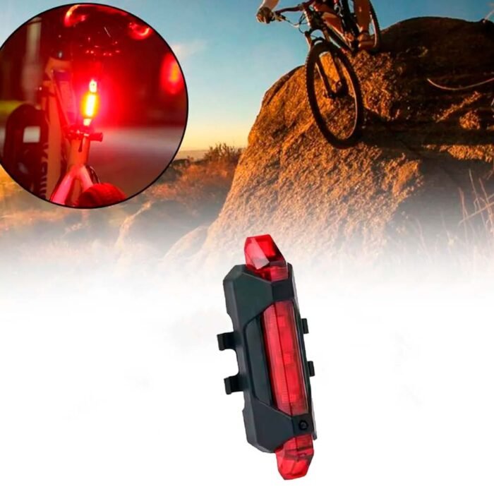Luz LED trasera para bicicleta - Rojo - Imagen 2