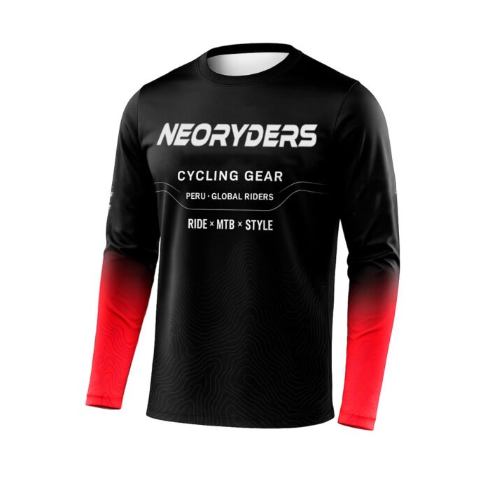 Polo MTB neoryders para ciclismo de montaña, diseño deportivo y tela respirable.
