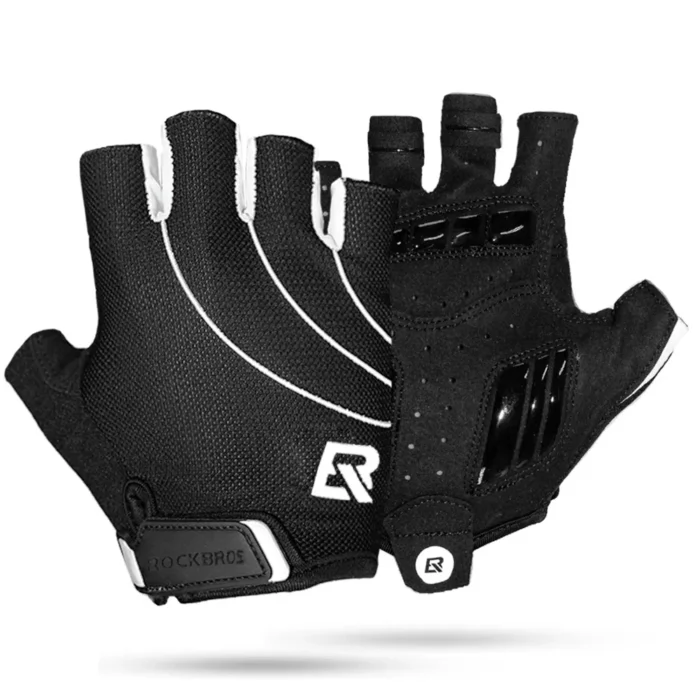 Guantes cortos Deportivos Rockbros Negro/blanco