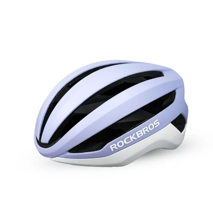 Casco Lila con Blanco Rockbros